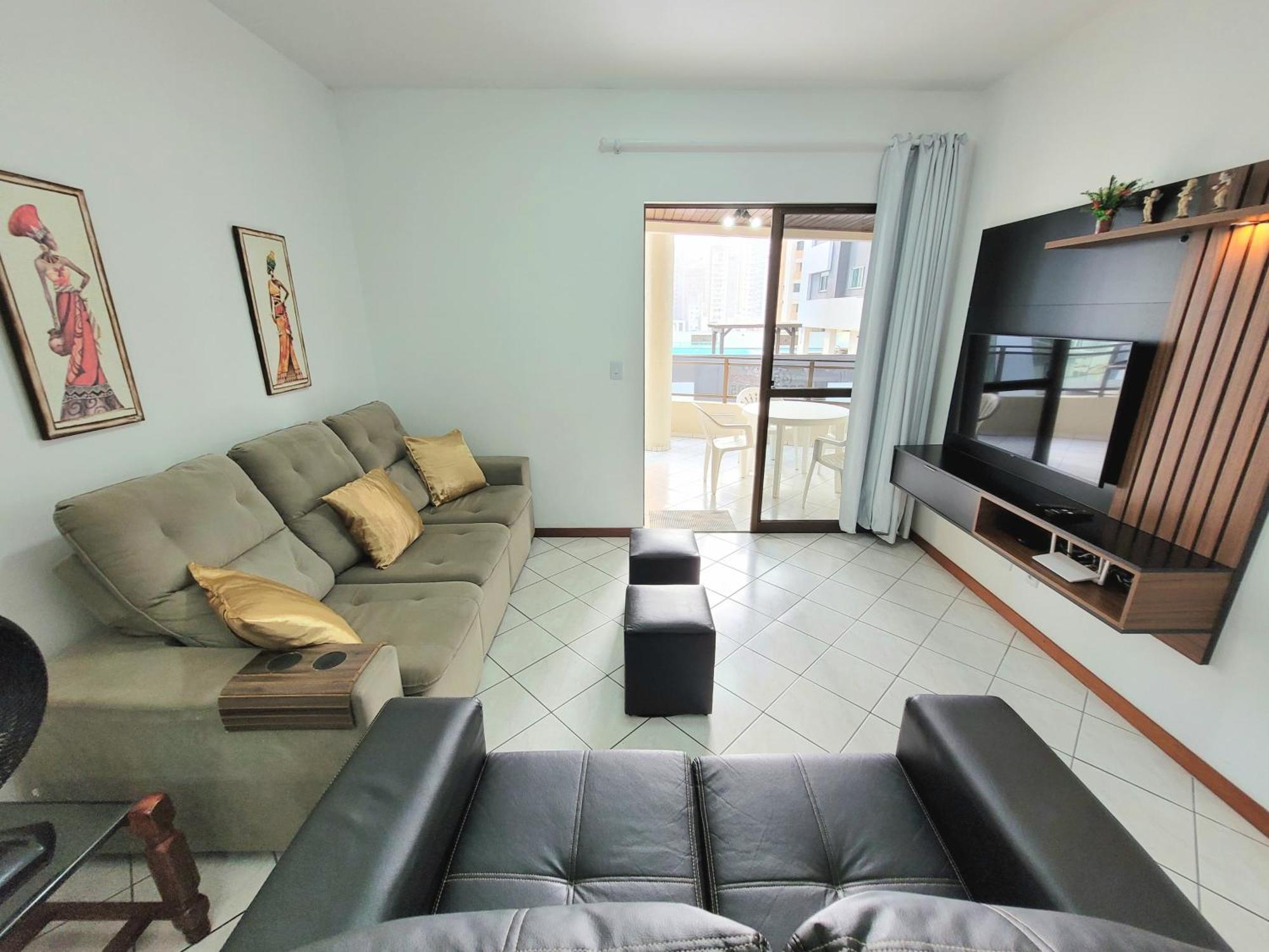 Apartamento 200 Metros Da Praia 03 Quartos Com Ar Condicionado - Meia Praia - Itapema Luaran gambar